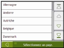 NAVMAN F15 - Sélectionnez le pays - 1