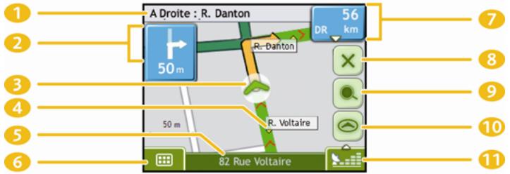 NAVMAN F15 - Écran Carte en 2D - 1