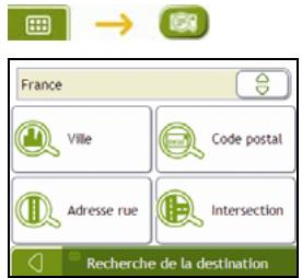 NAVMAN F15 - Ouvrez l'écran Recherche de la destination - 1