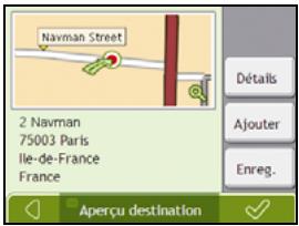 NAVMAN F15 - Utilisation de l'écran Recherche de la destination - 3
