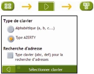 NAVMAN F15 - Sélectionner clavier - 1