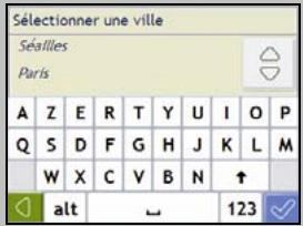 NAVMAN F25 - Utilisation de l'écran Clavier - 1