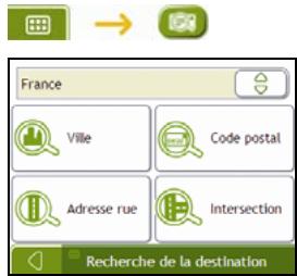 NAVMAN F25 - Ouvrez l'écran Recherche de la destination - 1