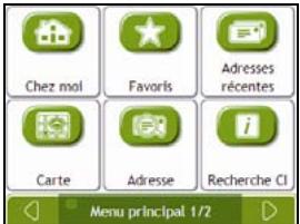 NAVMAN F25 - Écran Menu principal - 1