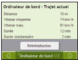 NAVMAN F25 - Comment visualiser les statistiques du trajet en cours ? - 2