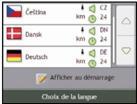 NAVMAN F25 - Sélectionnez la langue de votrechoix - 1