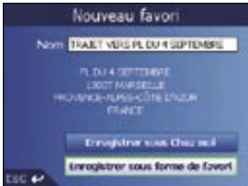 NAVMAN ICN 530 - Enregistrement d'un favorsi - 1