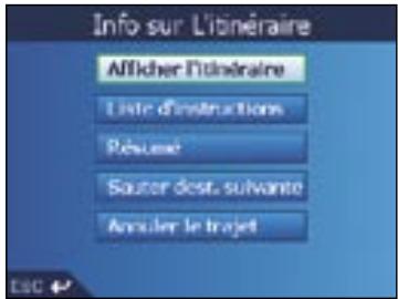 NAVMAN ICN 530 - Ecran Info sur l'itinétaire - 1