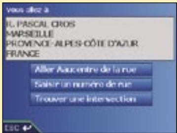 NAVMAN ICN 530 - Quatrième étape : Trouver la rue de destination - 2