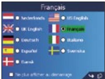 NAVMAN ICN 530 - Troisième étape : Ecran Langue - 1