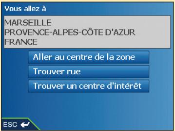 NAVMAN ICN 550 - Troisième étape : trouver la région de destination - 2