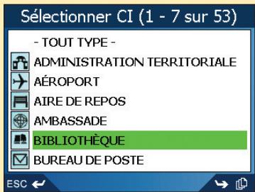 NAVMAN ICN 550 - Troisième étape : sélectionner le type de CI - 1