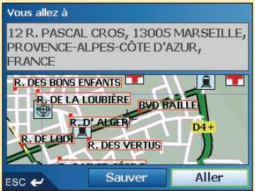NAVMAN ICN510 - Cinquième étape : trouver le numéro de rue de destination - 2