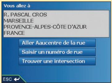 NAVMAN ICN510 - Quatrième étape : trouver la rue qui correspond à votre point de destination - 2