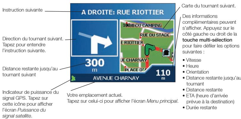 NAVMAN ICN510 - Écran tournant suivant - 1