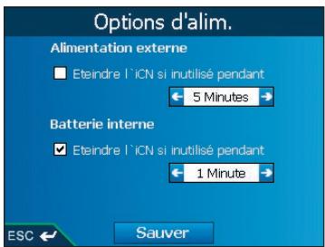 NAVMAN ICN510-520-SMARTST2005 - Preférences du matériel - Options d'alimentation - 1