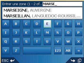 NAVMAN ICN510-520-SMARTST2005 - Troisième étape : Trouver la région de votre point de destination - 1