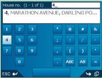 NAVMAN ICN510-520-SMARTST2005 - Sixieme étape : Trouver le numéro de rue correspondant à votre point de destination - 1