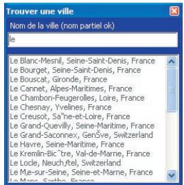 NAVMAN ICN510-520-SMARTST2005 - Pour trouver une ville - 1