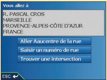 NAVMAN ICN510-520-SMARTST2005 - Quatrième étape : Trouver la rue qui correspond à votre point de destination - 2