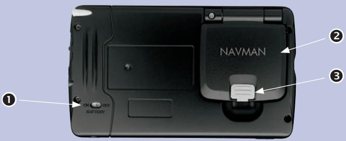 NAVMAN ICN520 - Éléments au dos de l'appareil - 1