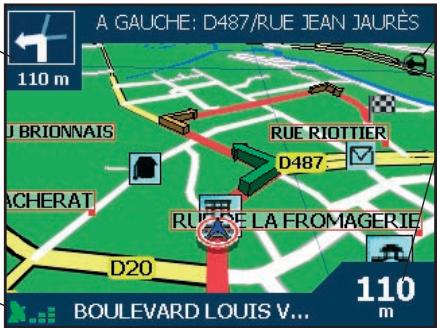 NAVMAN ICN520 - Ecran de carte en 3D - 1