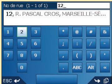NAVMAN ICN520 - Cinquième étape : Trouver le nombre de rue correspondant à votre point de destination - 1