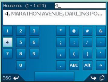 NAVMAN ICN520 - Sixieme etape : Trouver le numero de rue de destination - 1