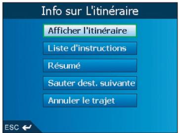 NAVMAN ICN520 - Ecran Info sur l'itinétaire - 1
