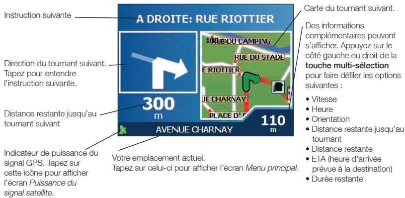 NAVMAN ICN520 - Ecran Tournant suivant - 1