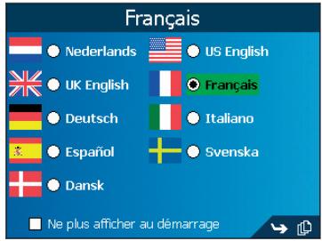 NAVMAN ICN550-SMARTSTV2 - Troisième étape : Écran Langue - 1