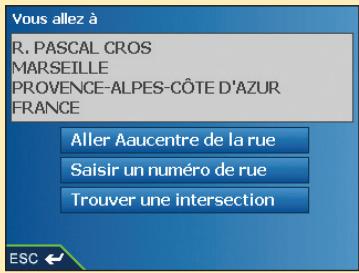 NAVMAN ICN550-SMARTSTV2 - Quatrième étape : Trouver la rue qui correspond à votre point de destination - 2
