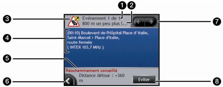 NAVMAN N-SERIES B2+ - Comment consulter l'écran Détails sur l' événement ? - 1