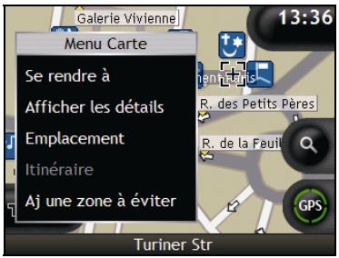 NAVMAN N-SERIES B2+ - Comment utiliser le Menu Carte ? - 1