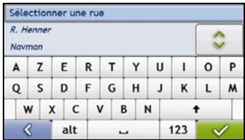 NAVMAN S-SERIES 3D - Cherchez le nom et le numéro de rue - 1