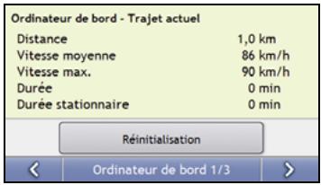 NAVMAN S-SERIES 3D - Comment visualiser les statistiques du trajet en cours ? - 8