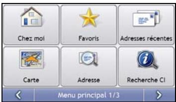 NAVMAN S-SERIES 3D - Écran Menu principal - 1
