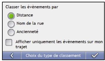 NAVMAN S50 3D - Choix du classement des événements - 4
