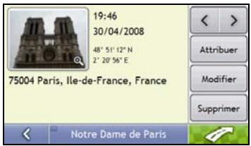 NAVMAN S50 3D - Comment enregistrer une photo NavPix vers un+favori? - 8