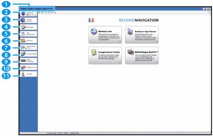 NAVMAN S50 3D - Fonctions de votre navdesk - 1