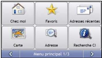 NAVMAN S70 3D - Écran Menu principal - 1