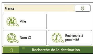NAVMAN F45 - Ouvrez l'écran Recherche de la destination - 2