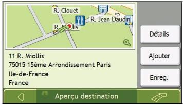 NAVMAN F45 - Utilisation de l'écran recherche de la destination - 2