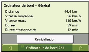 NAVMAN F45 - Comment visualiser les statistiques sur mes trajets à ce jour ? - 2