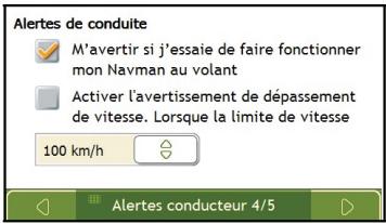NAVMAN F47M - Alertes conducteur 4/5 - 10
