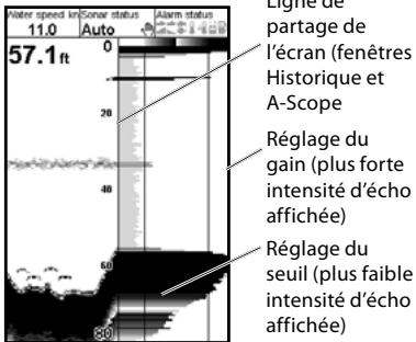 NAVMAN FISH 4432 - 5-5 Écran sonar a-scope - 1