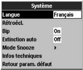 NAVMAN FISHFINDERS FISH 4350 - 3-1 Paramétrage > Systeme - 1