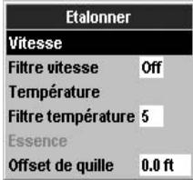 NAVMAN FISHFINDERS FISH 4380 - 3-9 Paramétrage > Etalonnage - 1