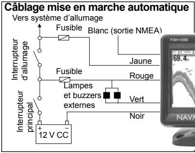 NAVMAN FISHFINDERS FISH 4380 - Câblage mise en marche automatique - 1