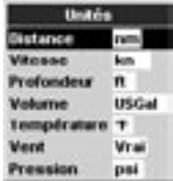 NAVMAN FISHFINDERS FISH 4500 - 3-6 Paramétrage > Unités - 1